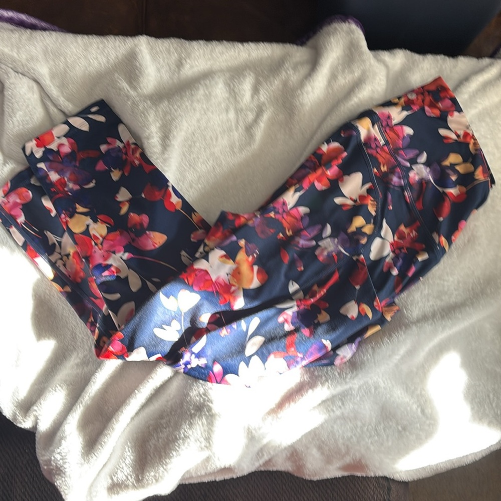 Layer 8 Floral Leggings - Navy and Pink